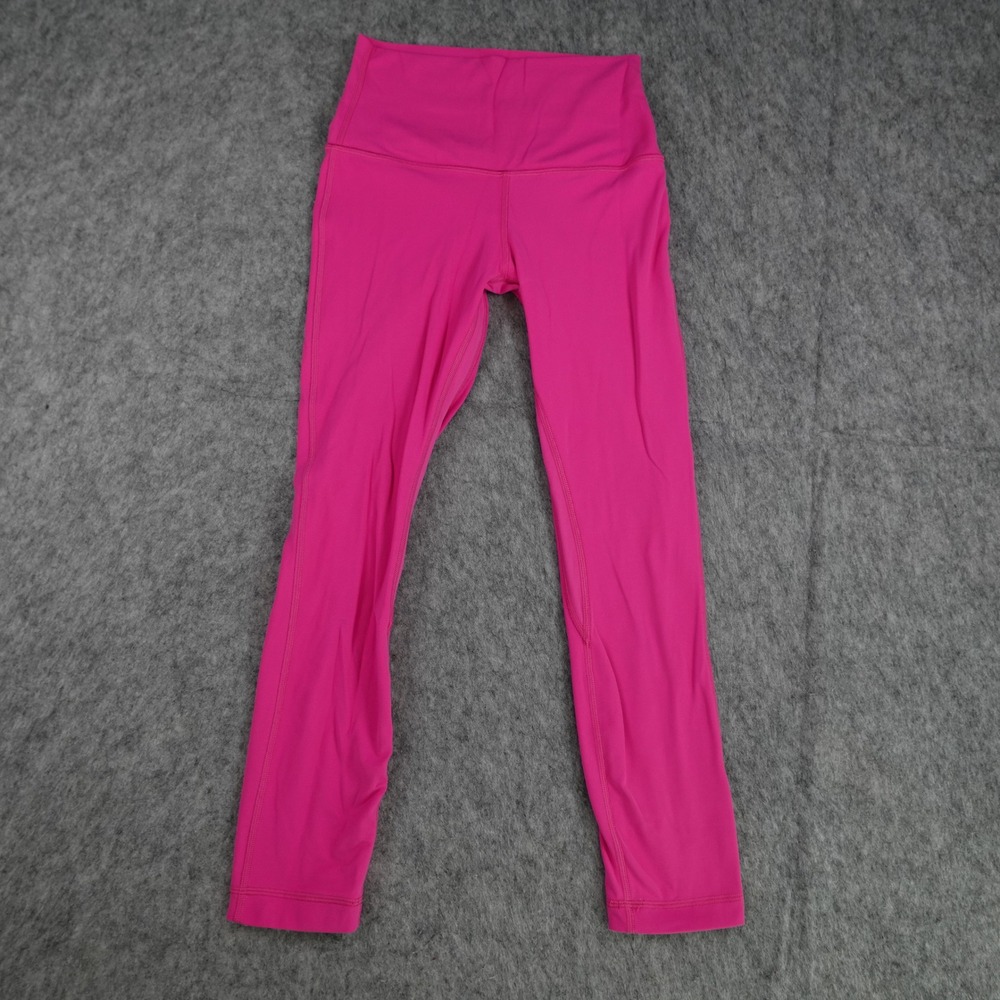 Lululemon Leggings Womens 4 Pink High Rise Align Crop 23" Athletic Workout Yoga